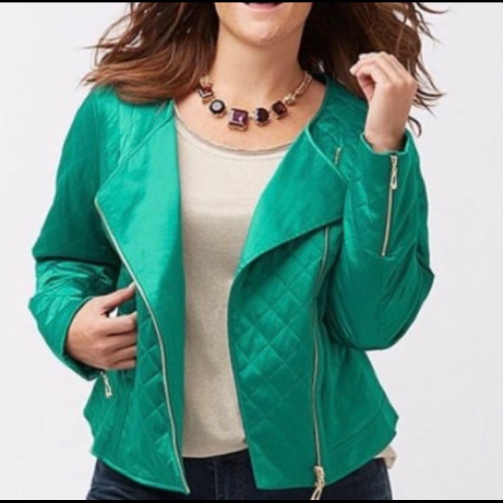 Lane Bryant Satin Quilted Jacket
